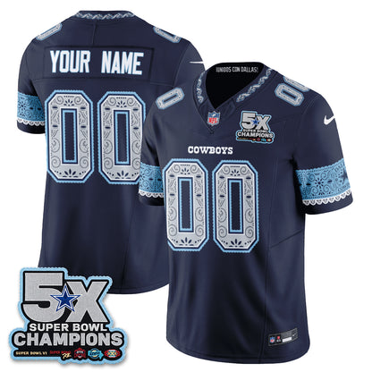 DAL 2026 Hispanic Month Edition Vapor Custom Jersey - Stitched