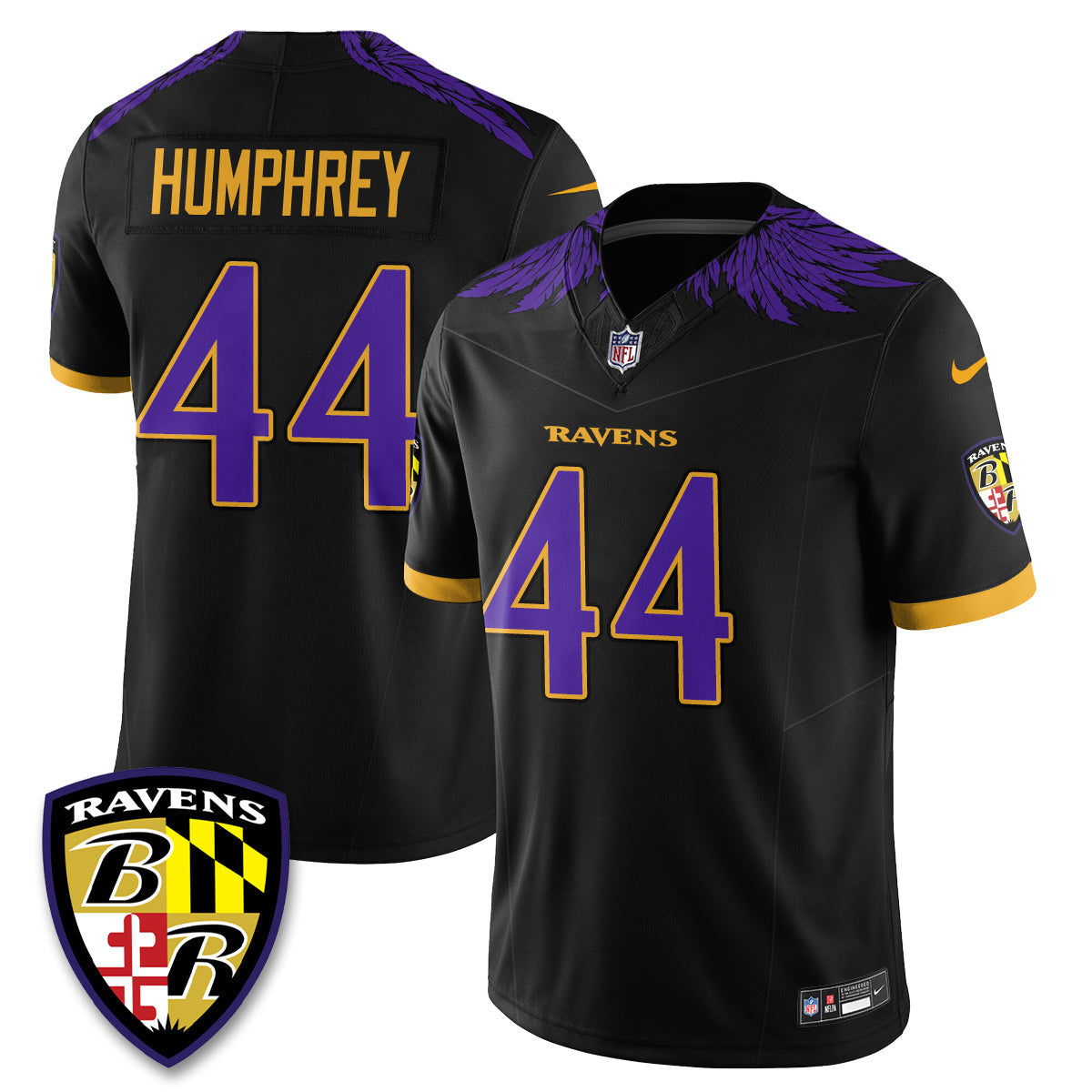 Baltimore Ravens Halloween Edition Vapor Jersey - Stitched