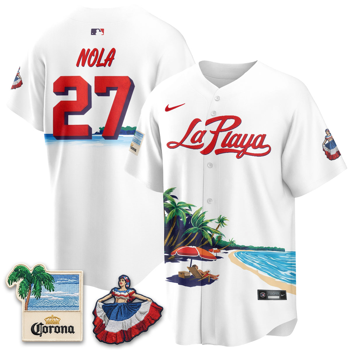 Philadelphia Phillies Beach Connect "La Playa" Edition Vapor Jersey- Patch Stitched