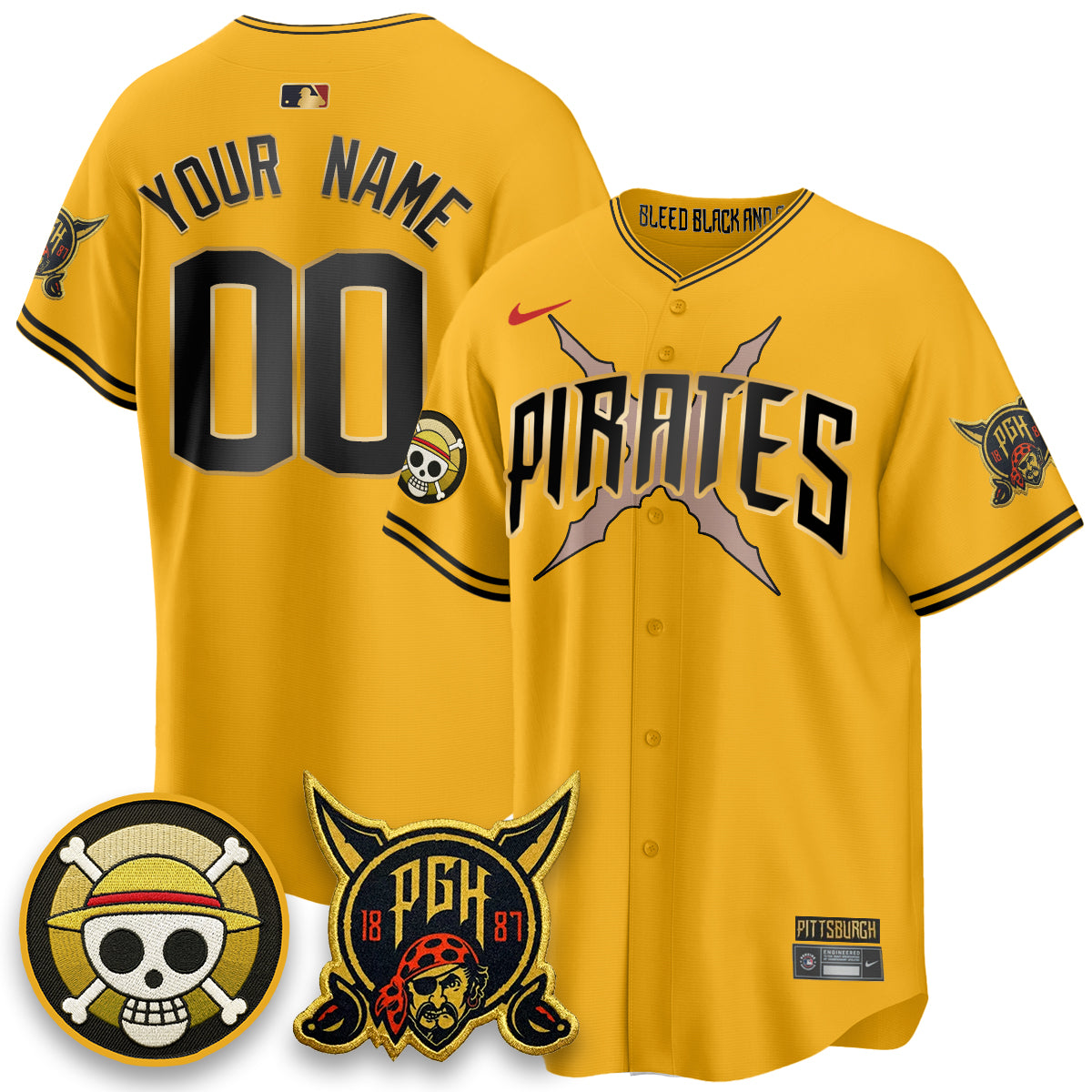 PIT 2026 City Connect x One Piece Vapor Limited Custom Jersey - All Stitched