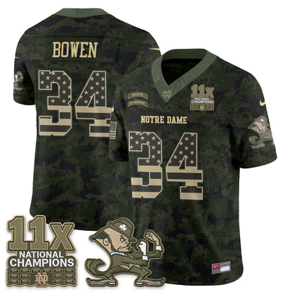 ND 2026 Salute to Service Vapor Jersey - Stitched