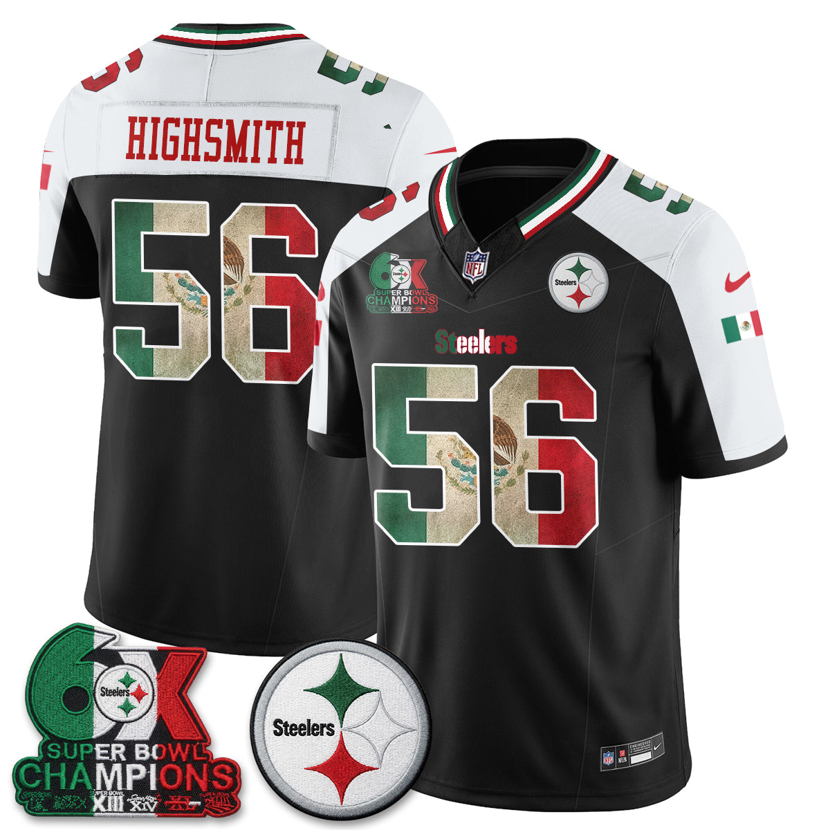 Pittsburgh Steelers Mexico Edition Vapor Jersey - Stitched