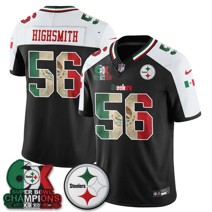 Pittsburgh Steelers Mexico Edition Vapor Jersey - Stitched