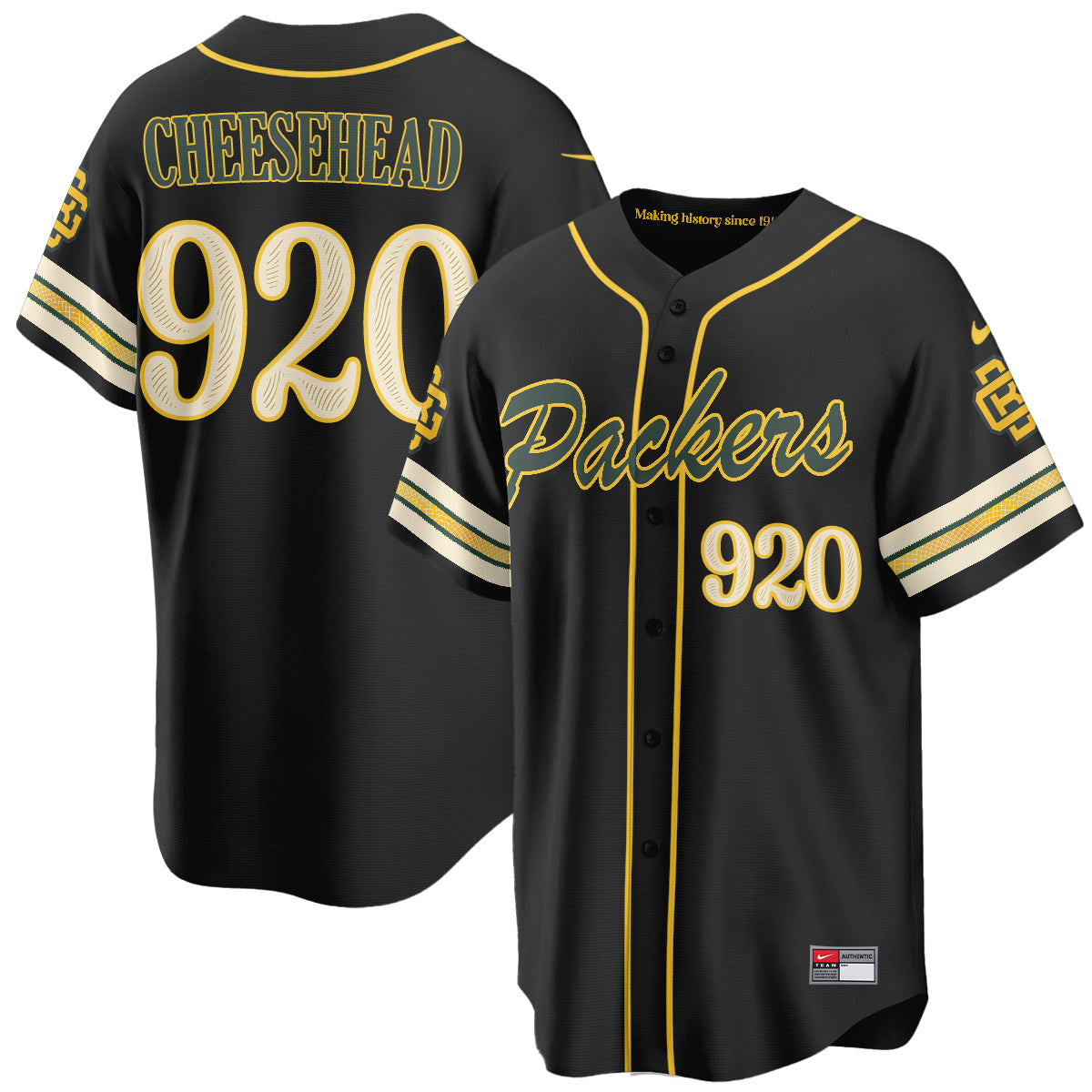 Green Bay Packers 2026 Rivalries Baseball Vapor Jersey - Stitched
