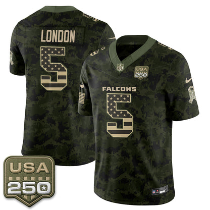Atlanta Falcons 2026 Salute to Service Vapor Jersey - Stitched