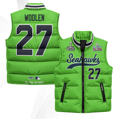 SEA S.Bowl Champs Puffer Vest - Printed