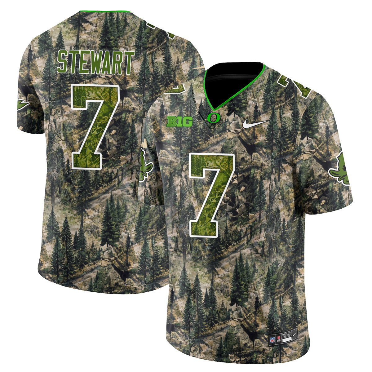 Oregon Ducks Camouflage 2026 Edition Vapor Jersey - Stitched