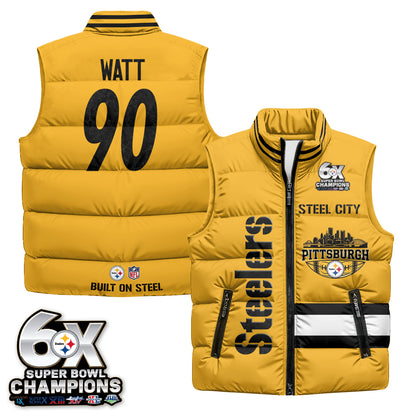 PIT "Steel City" Puffer Vest - Printed