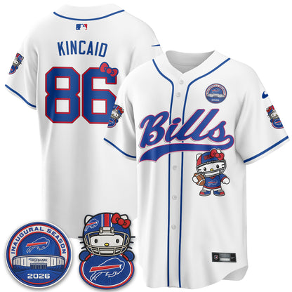 Buffalo Bills x Meow  Vapor Baseball Jersey - Stitched