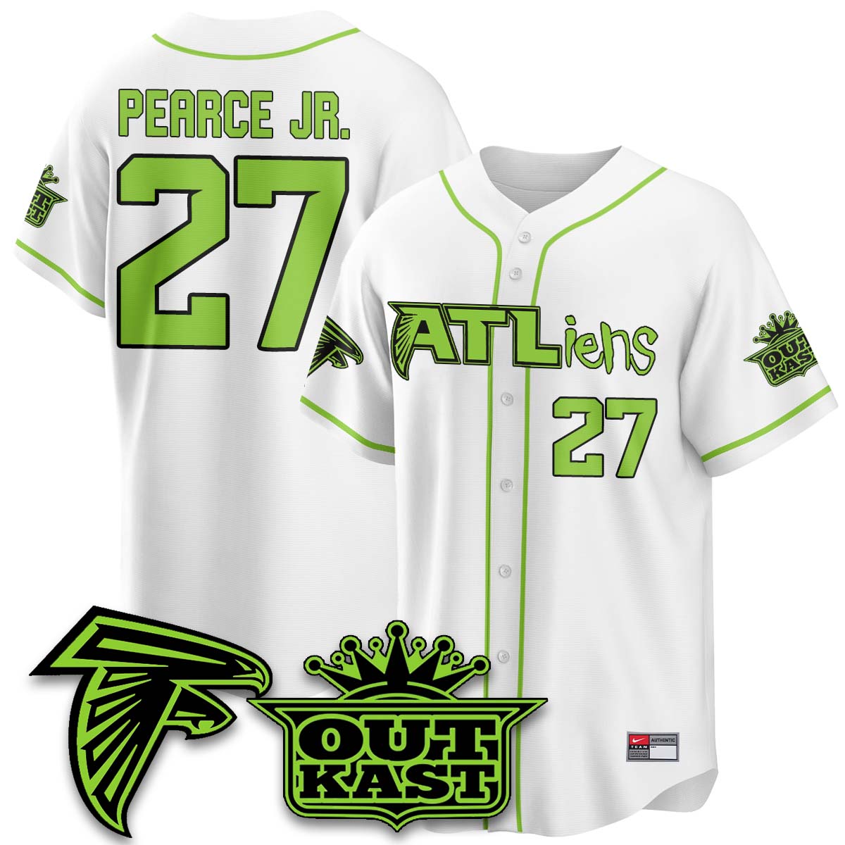 ATL 30th Anniversary ATLiens Baseball Vapor Jersey - Stitched