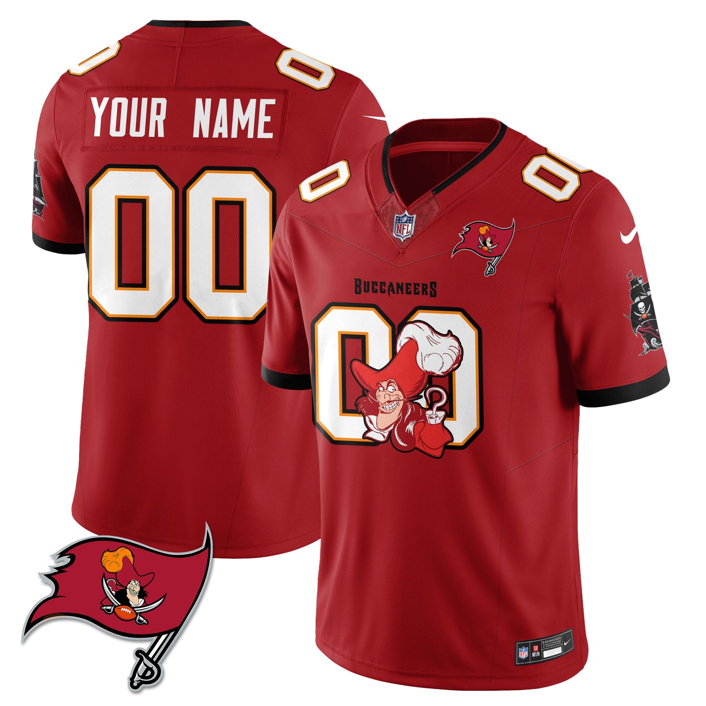 Tampa Bay Buccaneers x Red Coat Captain Edition Vapor Custom Jersey - Stitched