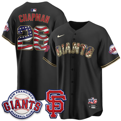 San Francisco Giants2026 Independence Day USA Jersey - All Stitched
