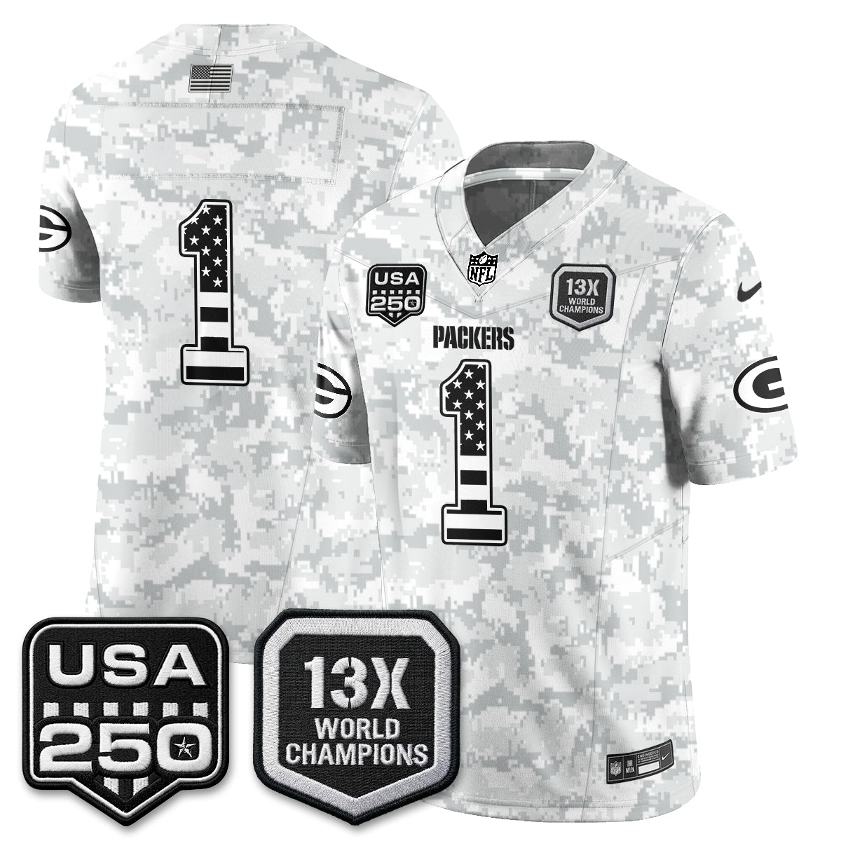 Green Bay Packers 2026 Salute To Service Edition Vapor Jersey - Stitched