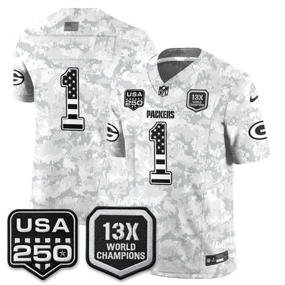 Green Bay Packers 2026 Salute To Service Edition Vapor Jersey - Stitched