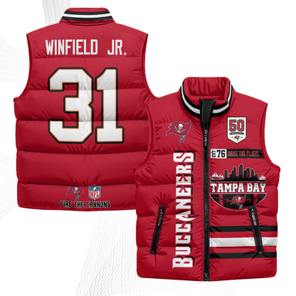 TB "Raise the Flags" Puffer Vest - Printed