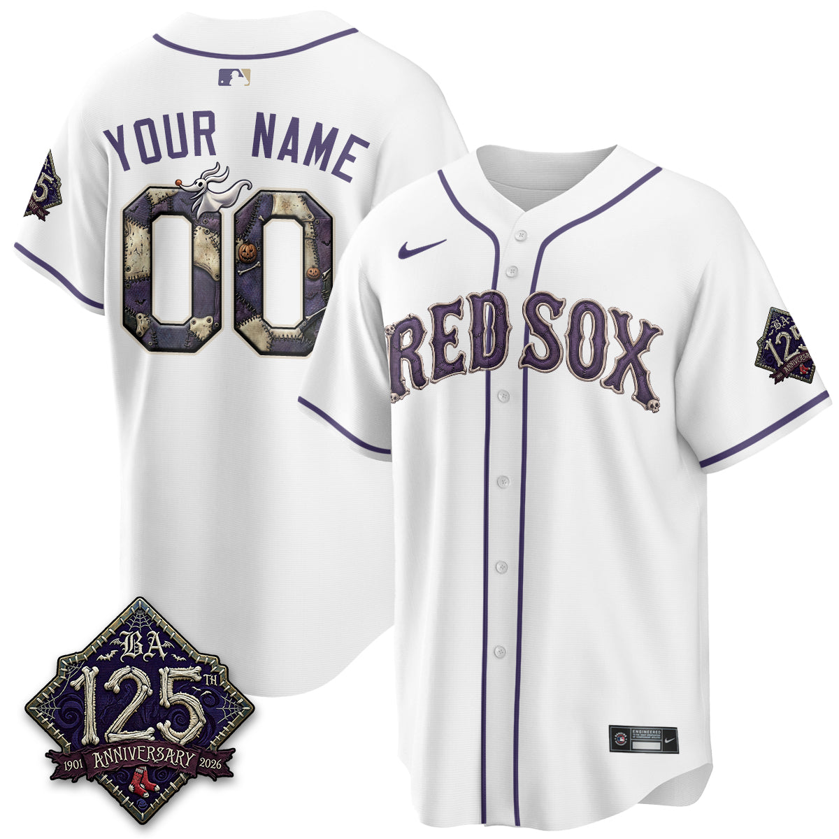 Boston Red Sox Nightmare Vapor Limited Custom Jersey - Stitched