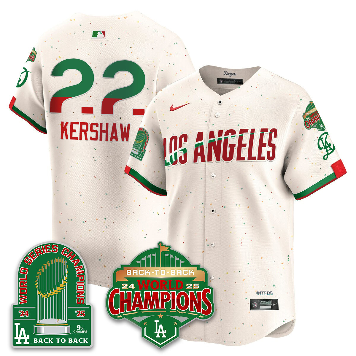 LAD Mexico Vapor Limited Jersey - 9x & B2B Champs - All Stitched