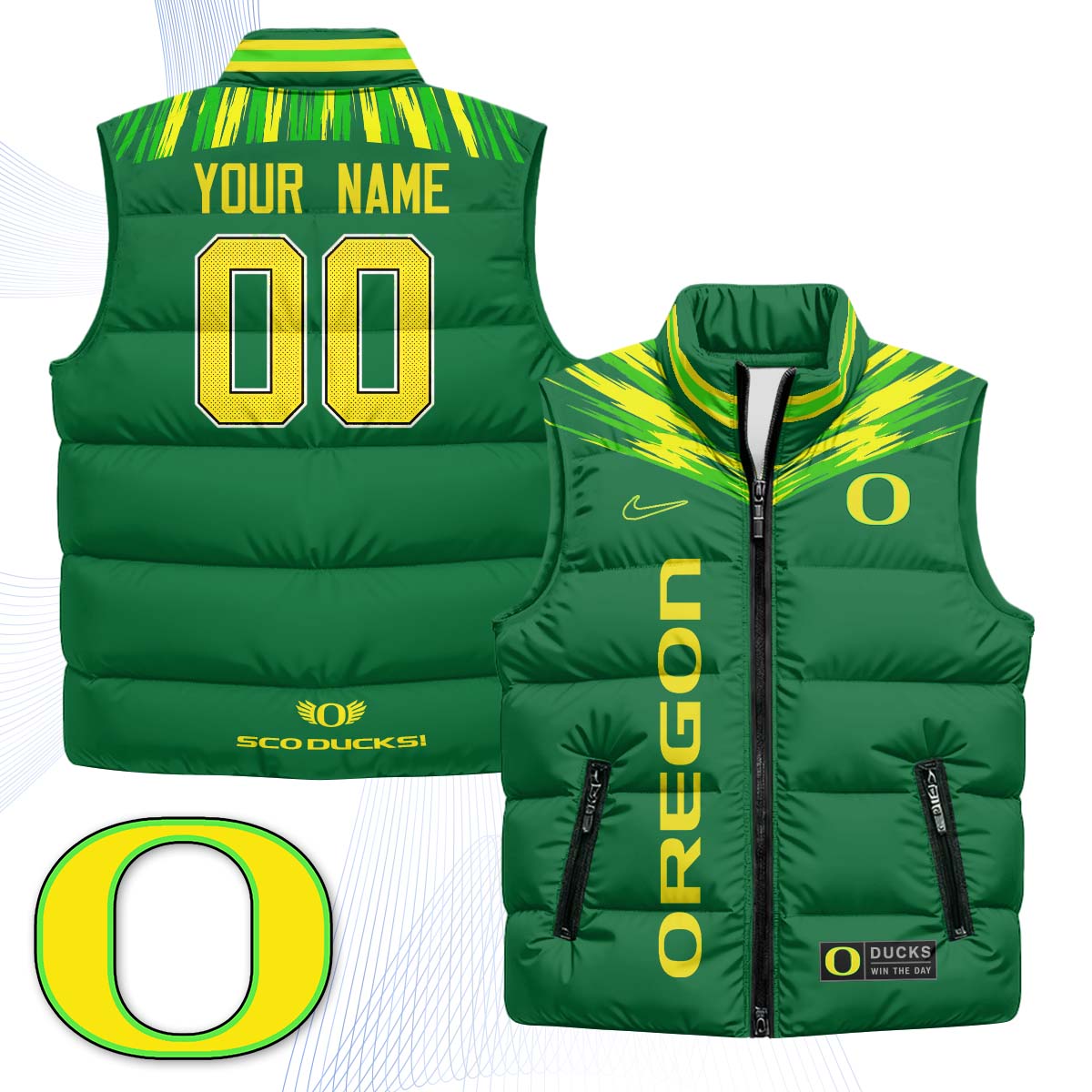 ORE "Origin of Speed" Custom Puffer Vest - Printed