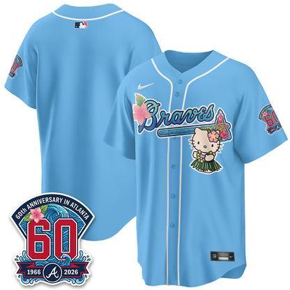 Atlanta Braves x Meow Aloha Spirit Vapor Jersey - Stitched