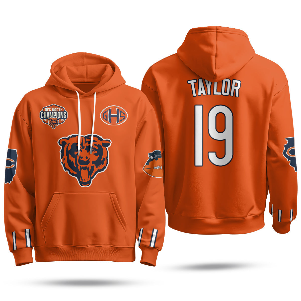 Chicago Bears 2026 Rivalries Fleece Hoodie - Printed