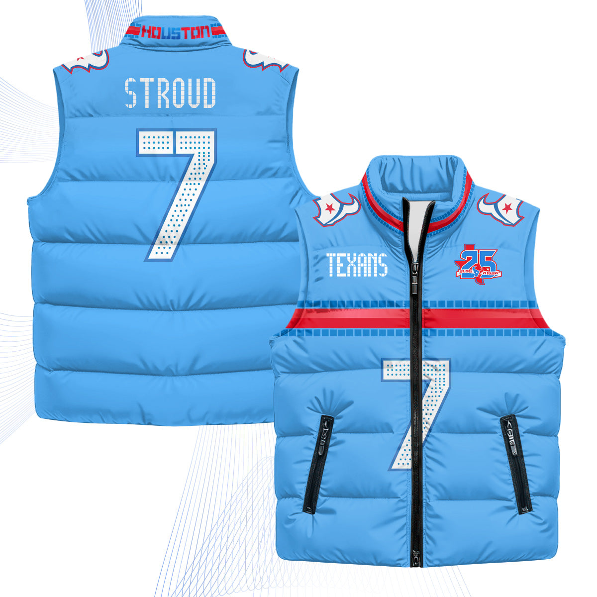 Houston Texans 2026 Rivalries Puffer Vest - Printed