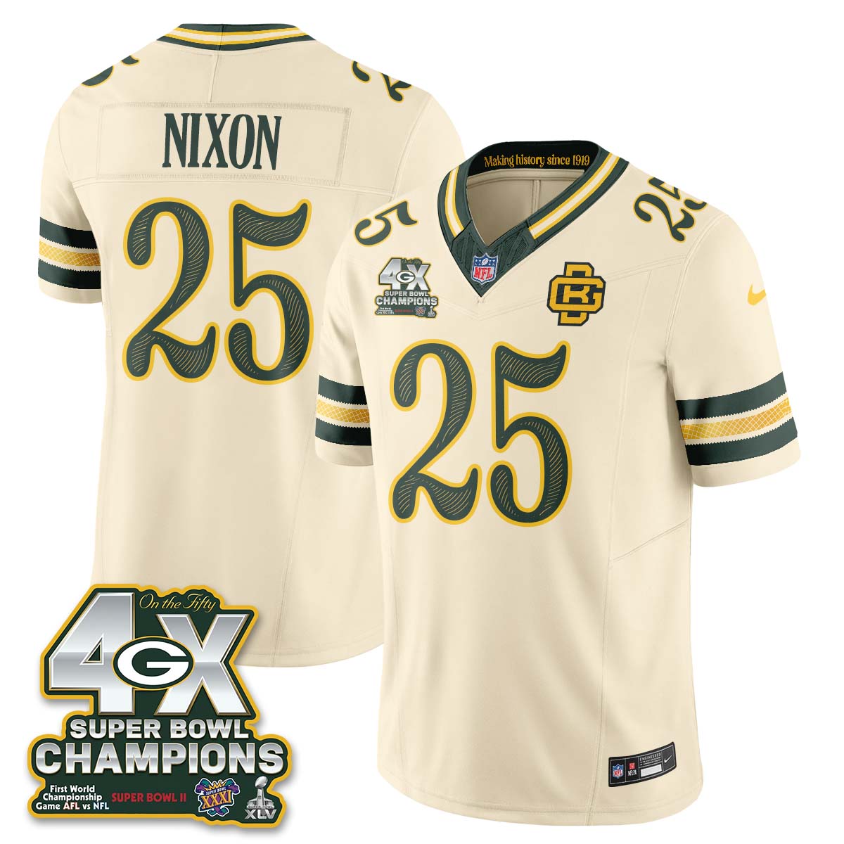GB 2026 Rivalries 4X Champs Vapor Jersey - Stitched