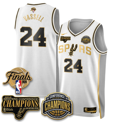 SAS 2026 NBA Western Conference Champions Vapor Jersey - Stitched N5