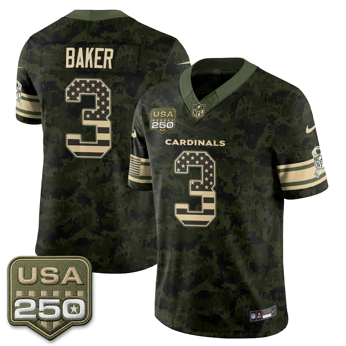 Arizona Cardinals 2026 Salute to Service Vapor Jersey - Stitched