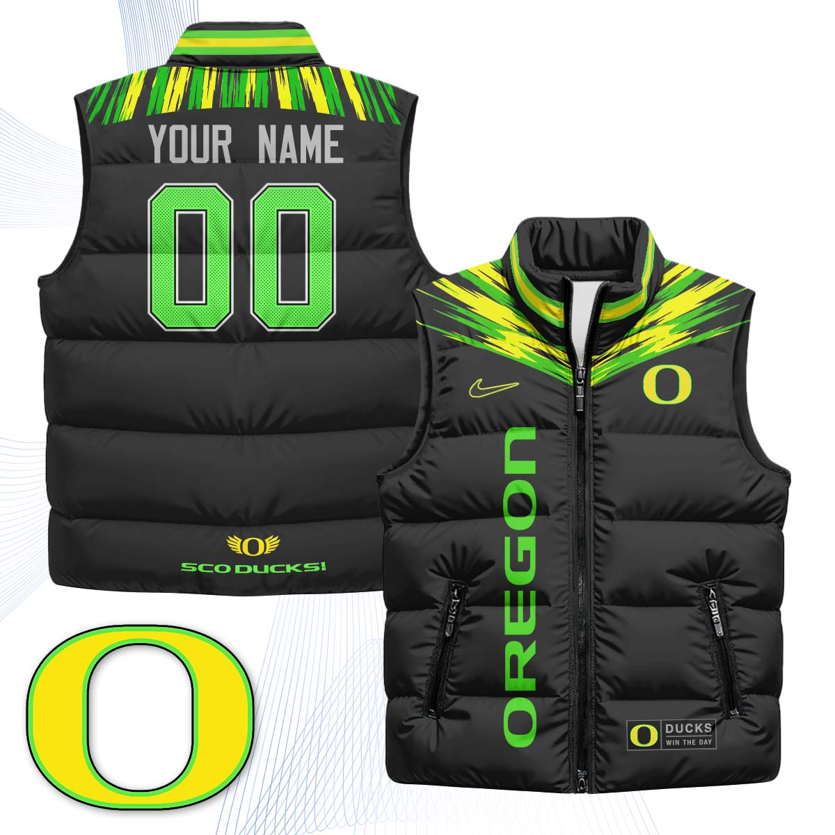 ORE "Origin of Speed" Custom Puffer Vest - Printed