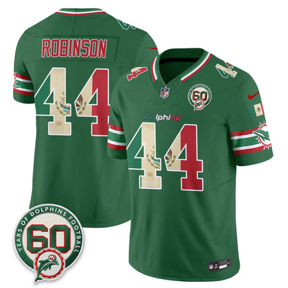 Miami Dolphins Mexico Edition Vapor Jersey - Stitched
