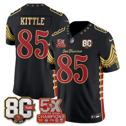 San Francisco 49ers Xmas Nutcracker Edition Vapor Jersey - Stitched