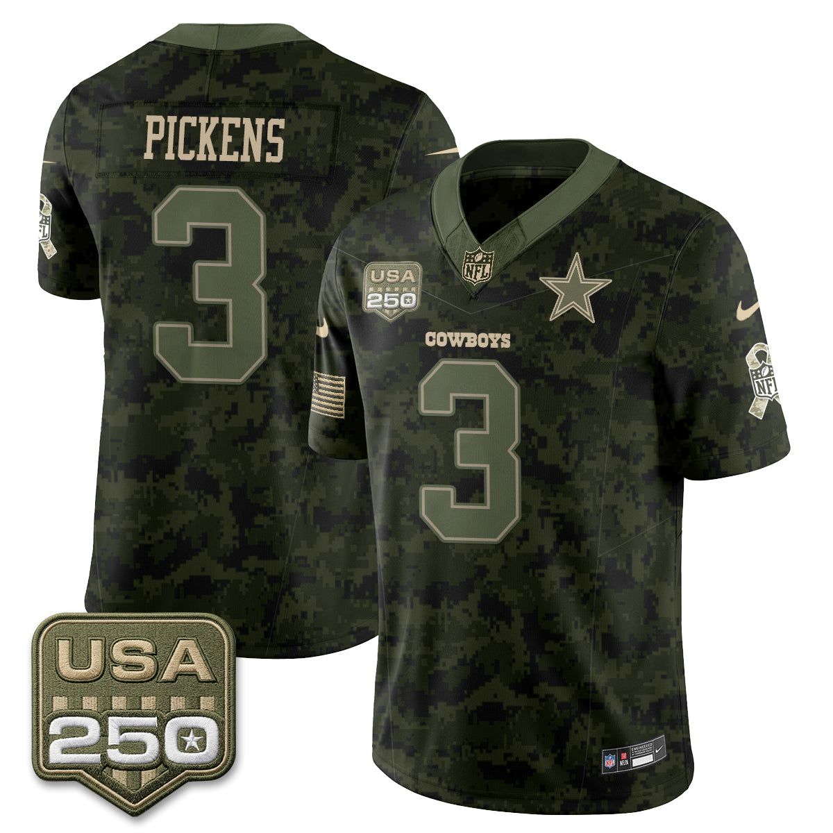 DAL 2026 Salute to Service Edition Vapor Jersey - Stitched