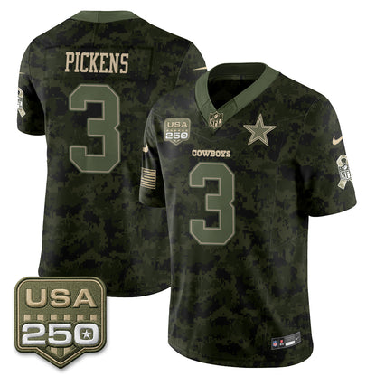 DAL 2026 Salute to Service Edition Vapor Jersey - Stitched