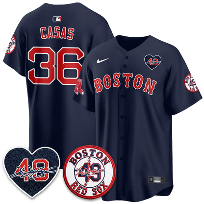 BOS Tim Wakefield Memorial Patch Vaper Premier Limited Jersey - All Stitched