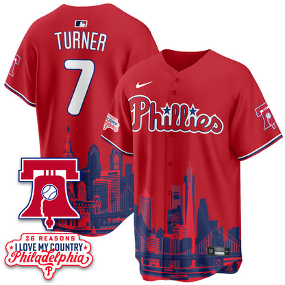 Philadelphia Phillies "26 Reasons I Love My Country" Edition Vapor Jersey - Stitched