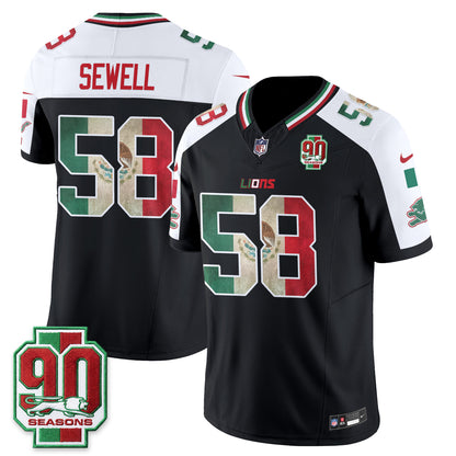 Detroit Lions Mexico Edition Vapor Jersey - Stitched