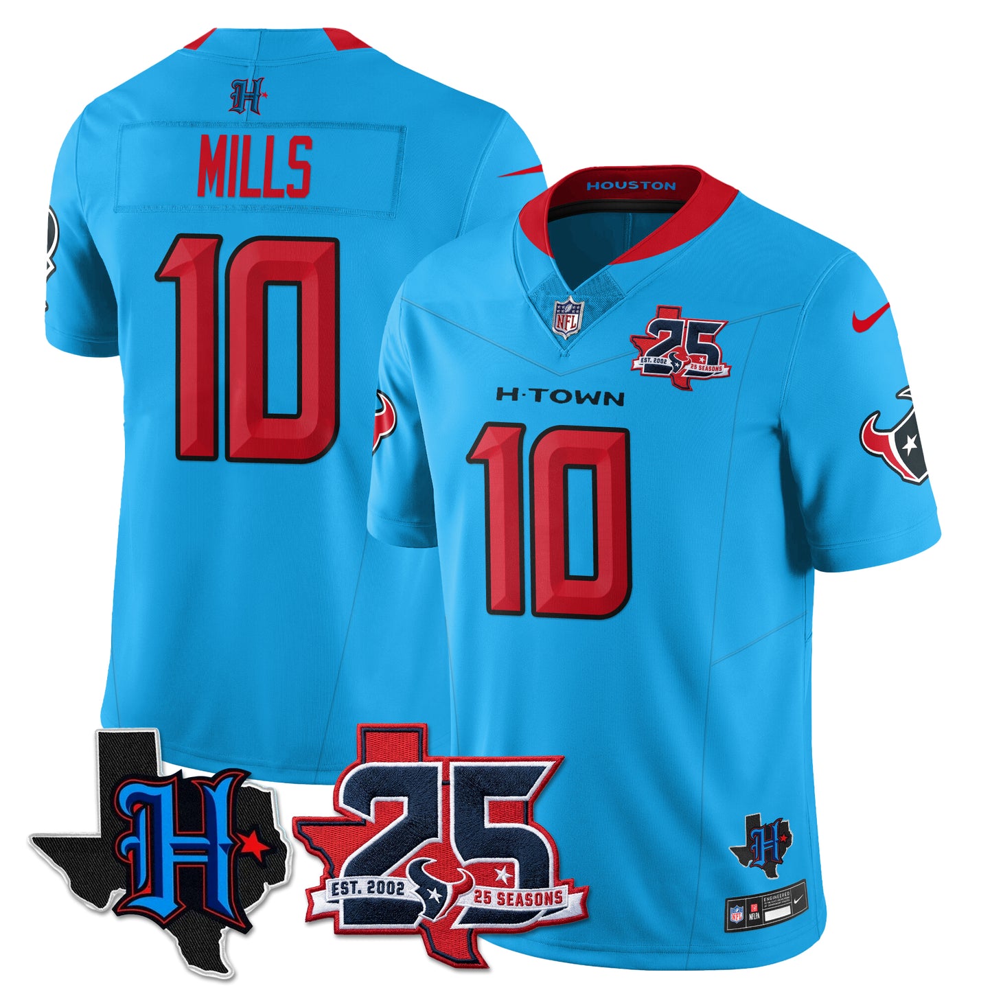 HOU 25th Seasons in 2026 Basic Vapor Limited Jersey - All Stitched