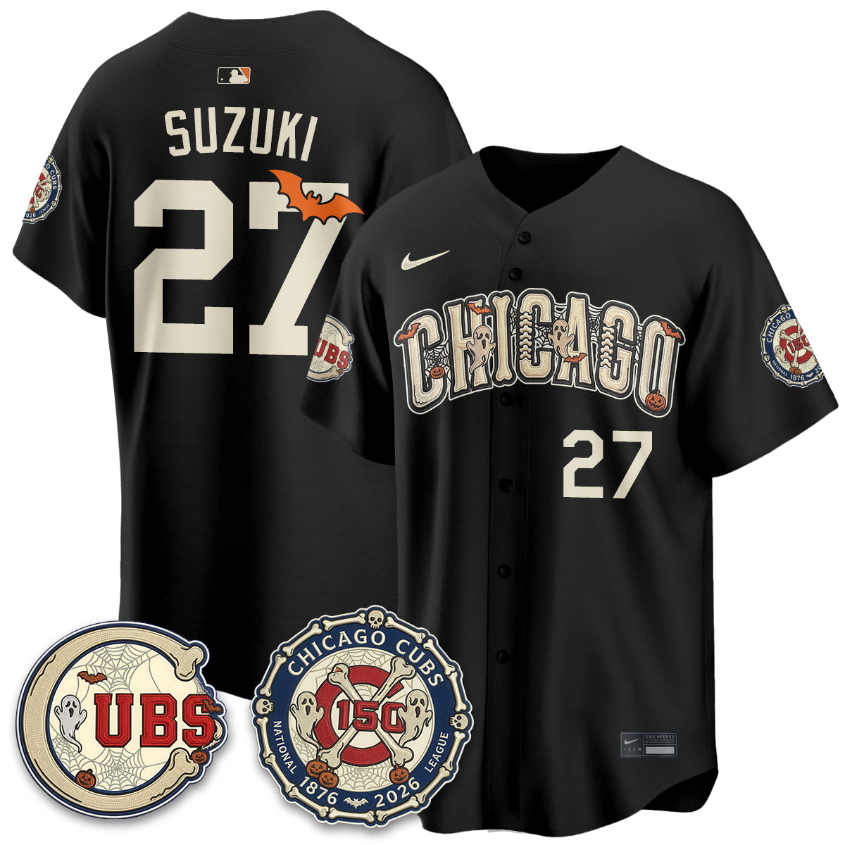 Chicago Cubs Halloween 2026 Vapor Limited Jersey - Stitched