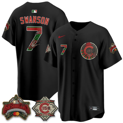 Chicago Cubs A Nightmare on Wrigley Field Edition Vapor Jersey - Stitched