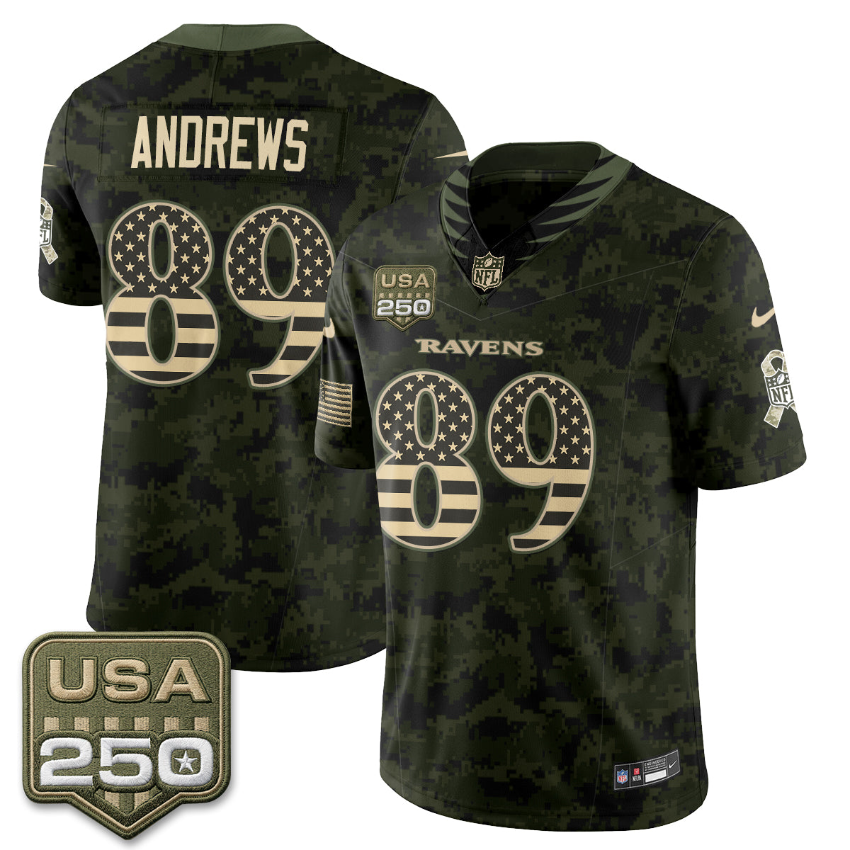 Baltimore Ravens 2026 Salute to Service Vapor Jersey - Stitched