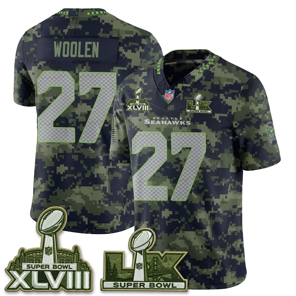 Seattle Seahawks 2026 Salute to Service Edition Vapor Jersey V2- Stitched
