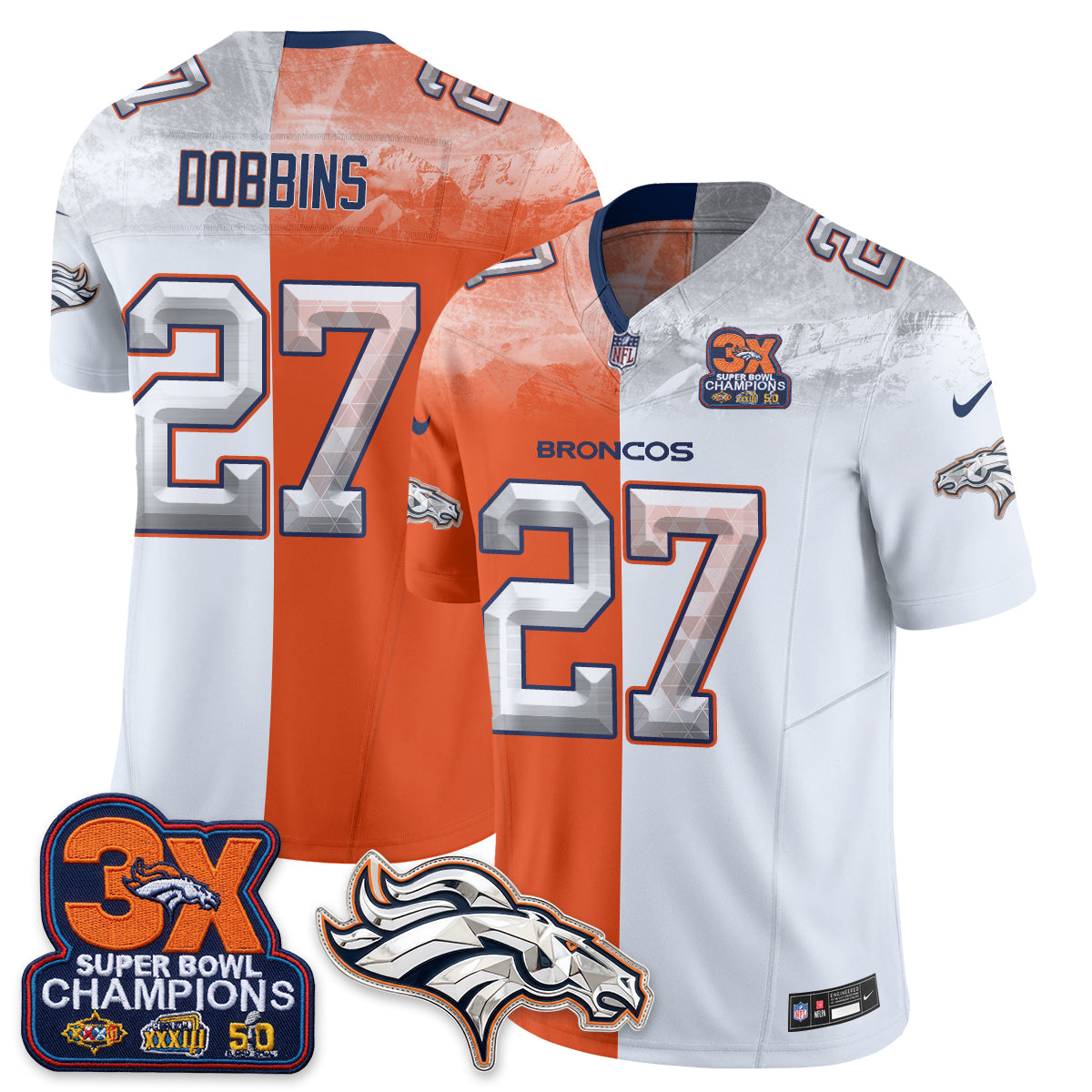 DEN Mile High Split Edition Vapor Jersey - Stitched