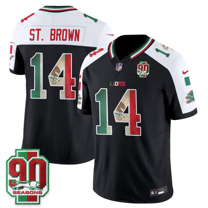 Detroit Lions Mexico Edition Vapor Jersey - Stitched