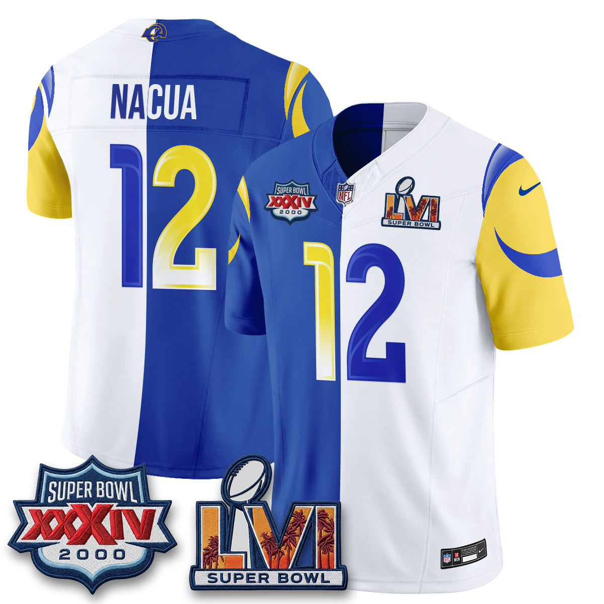 Los Angeles Rams Split Vapor Jersey - Stitched