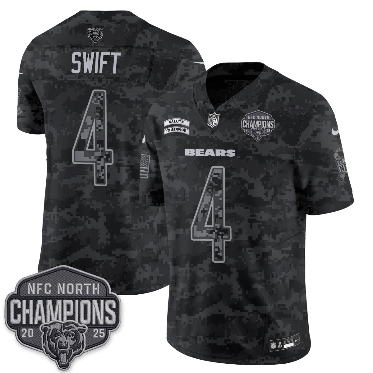 Chicago Bears 2026 Salute to Service V2 Vapor Jersey - Stitched