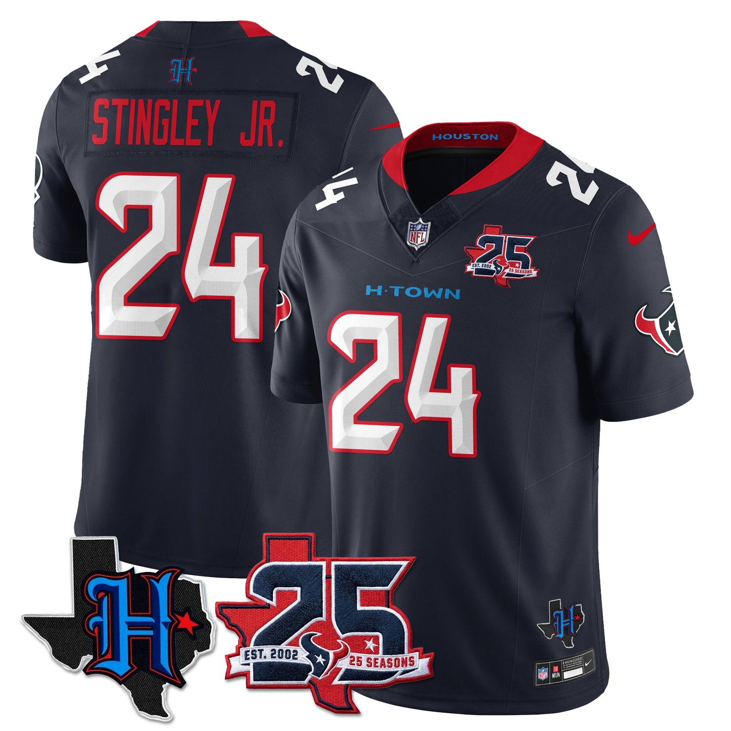 HOU 25th Seasons in 2026 Basic Vapor Limited Jersey - All Stitched