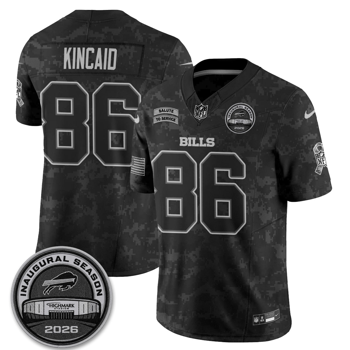 Buffalo Bills 2026 Salute to Service Edition Vapor Jersey V2- Stitched