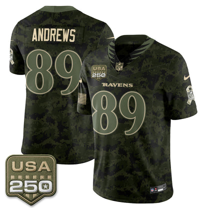 Baltimore Ravens 2026 Salute to Service Vapor Jersey - Stitched