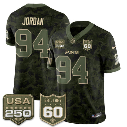 New Orleans Saints 2026 Salute to Service Vapor Jersey - Stitched