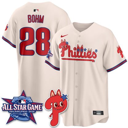 Philadelphia Phillies Fanged Rabbit Doll  Vapor Limited Jersey - Stitched